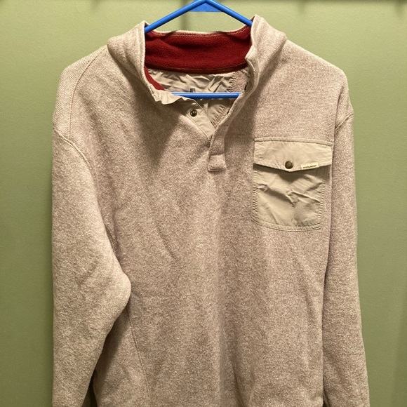 Men’s Woolrich Pullover Button Mock Size L - Picture 6 of 8